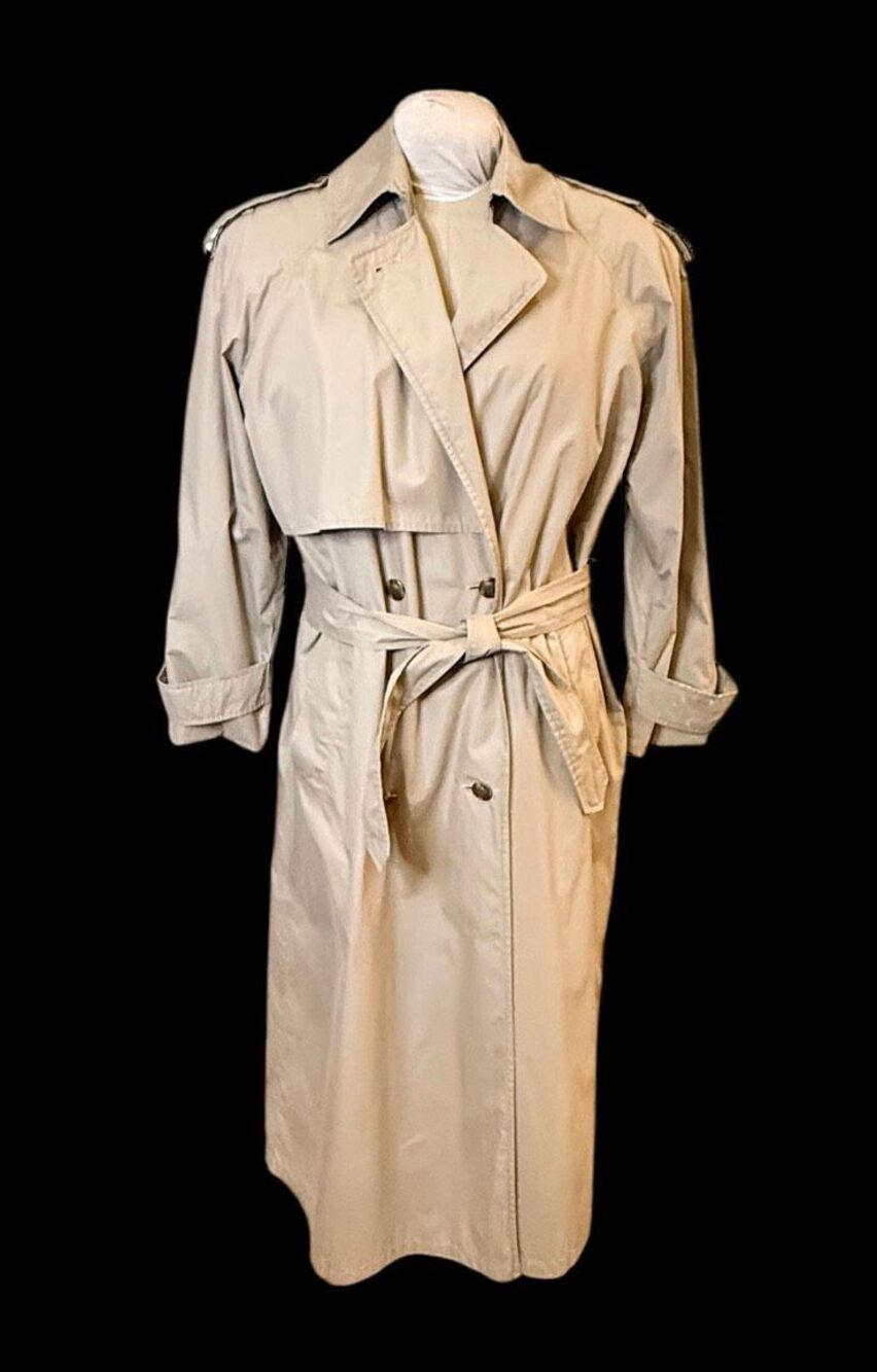Talbots Double Breasted Trench Coat Lined Sz. 8. Timeless Classic Iconic